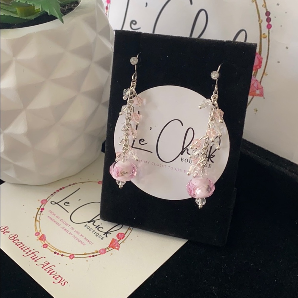Handmade Earrings light pink